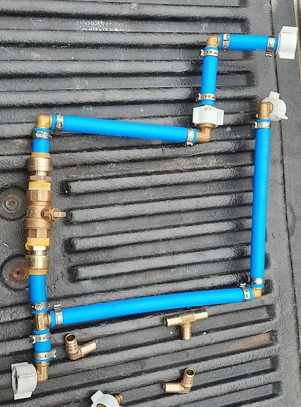 Image of complex RV plumbing component